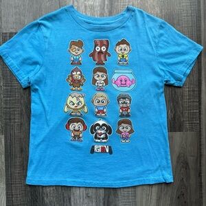 Blue Short Sleeve FGTeeV shirt kids size S (6-7)